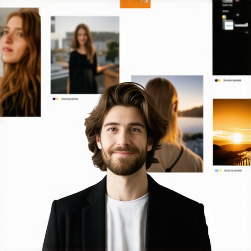 Business owner enhancing Google My Business profile with photos and keywords