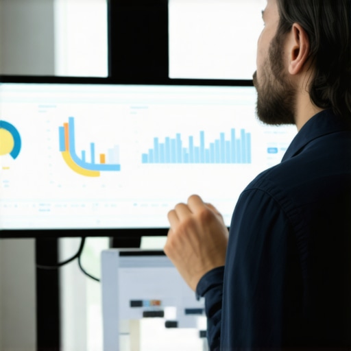 SEO professional analyzing local SEO data and rankings