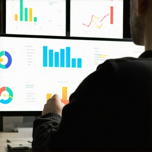 Person using analytics tools to monitor local SEO performance.