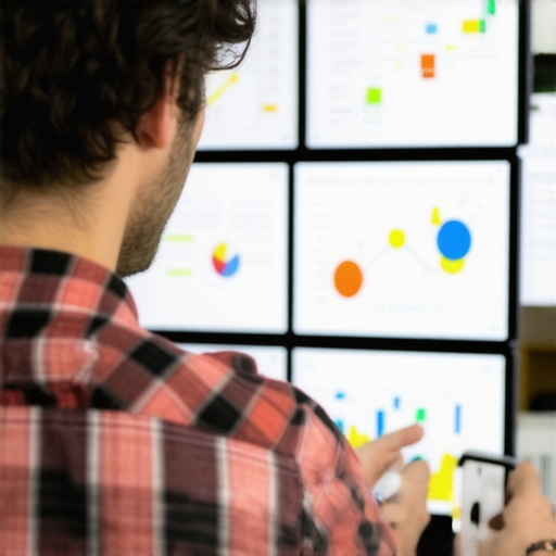 Person analyzing local search rankings and optimizing Google My Business profile