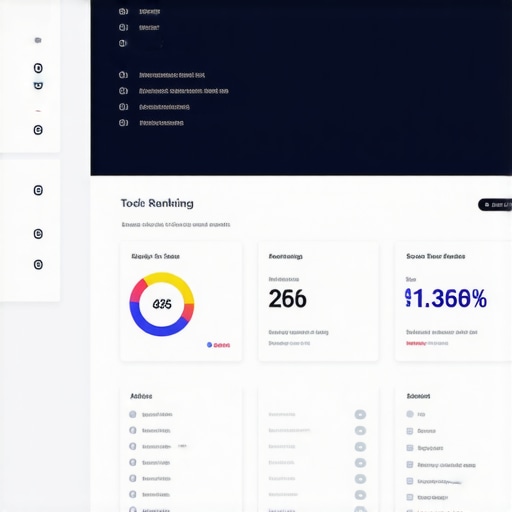 Dashboard displaying local SEO metrics and ranking positions