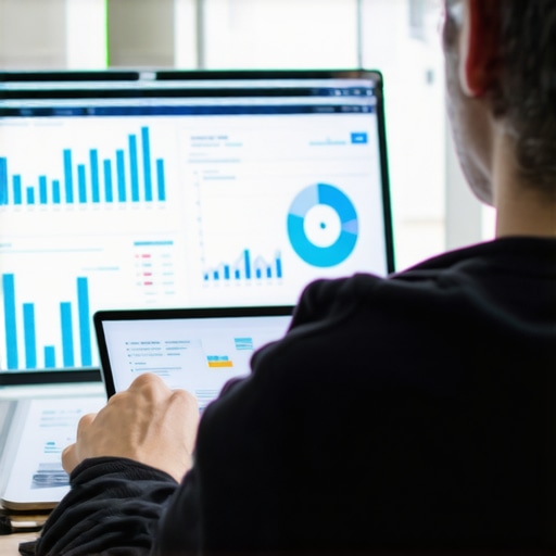 Analyzing Local SEO Data for Long-Term Success Person reviewing SEO analytics on a laptop.