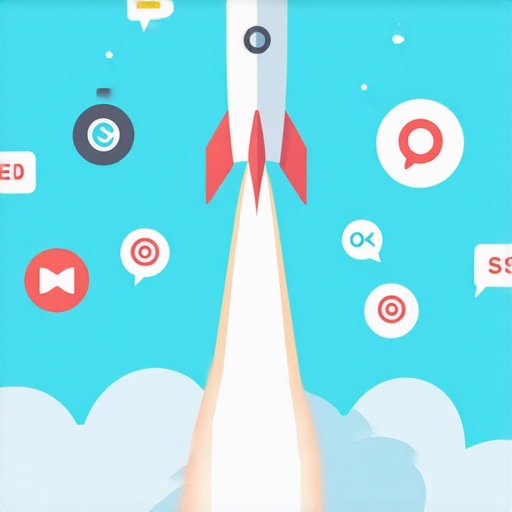 A graphic of a rocket taking off with SEO symbols indicating quick ranking improvements.