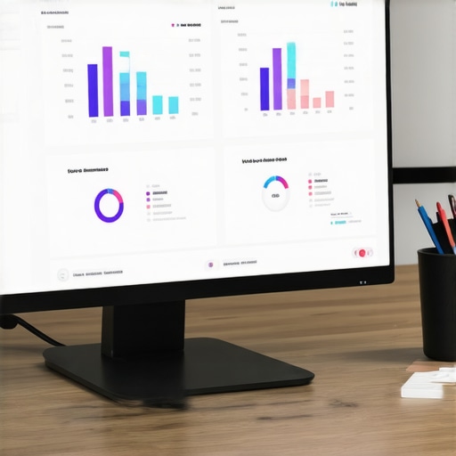 Computer screen displaying SEO analytics and keyword rankings