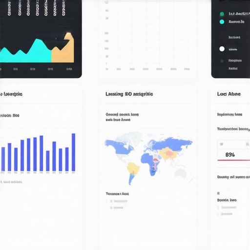 Dashboard showing local SEO analytics and signals
