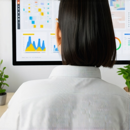 An individual reviewing local SEO analytics and tools on a monitor, emphasizing tool-based maintenance for map rankings.