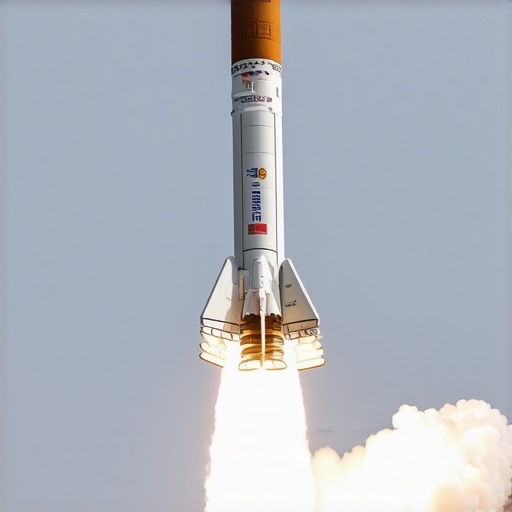 A detailed image of a rocket ready for launch, representing SEO strategies