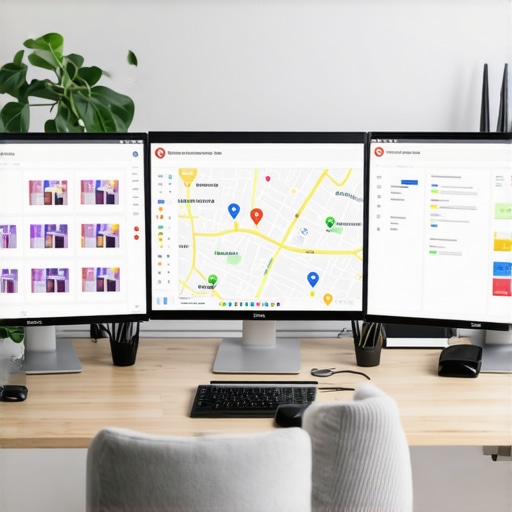 Person working on local SEO and Google My Business optimization