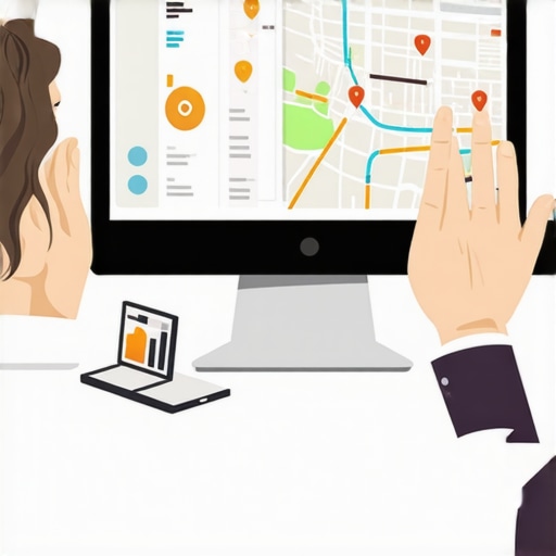 A person reviewing local SEO performance metrics on a computer screen