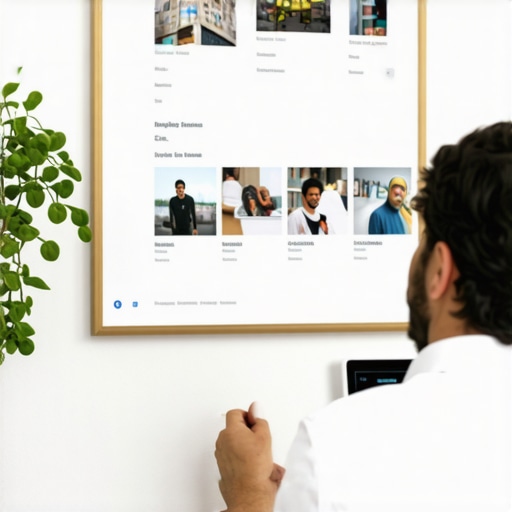 Person adjusting Google My Business snippets with local images and keywords