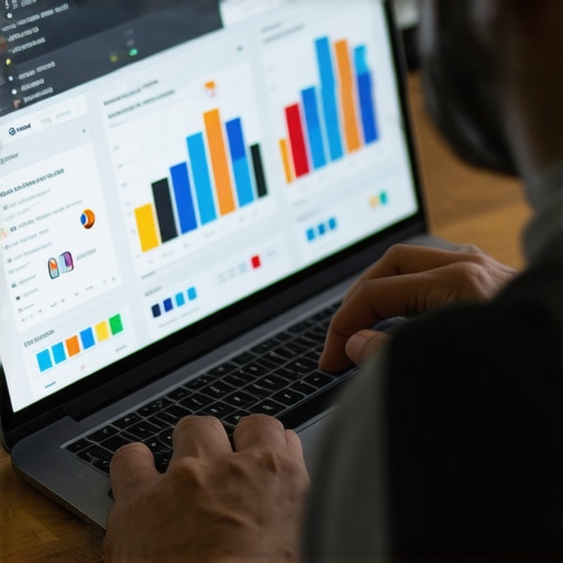 Analyzing Local SEO Performance Person reviewing local SEO data with charts
