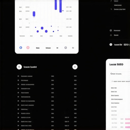 Screenshot of local SEO performance metrics and ranking charts.